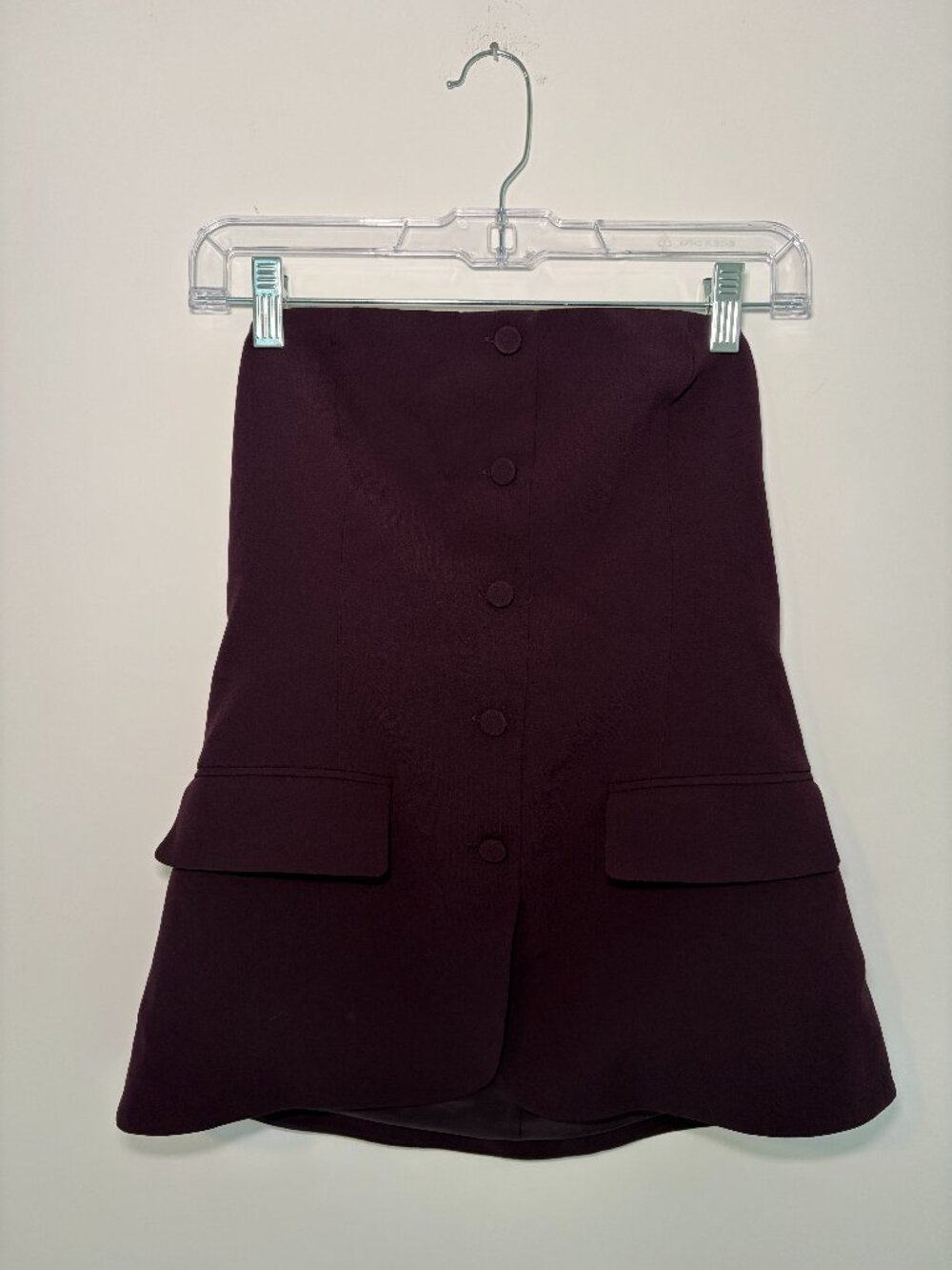Aritzia Babaton Plum Strapless Bustier Top
